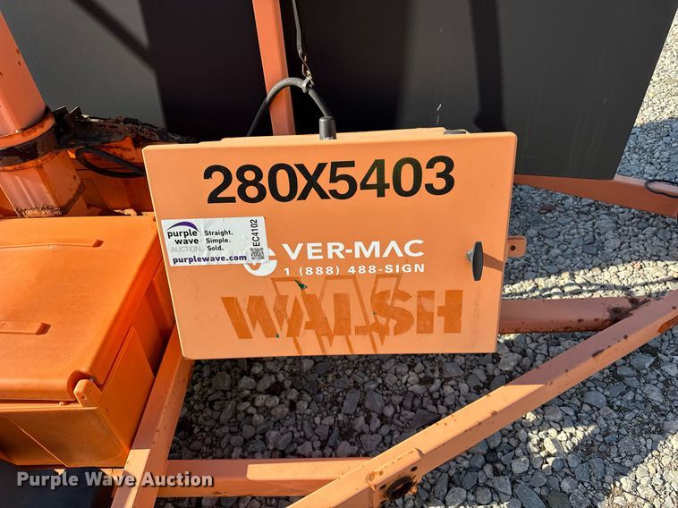 image for item EC4102 2012 Ver-Mac PCMS 1500 message board trailer