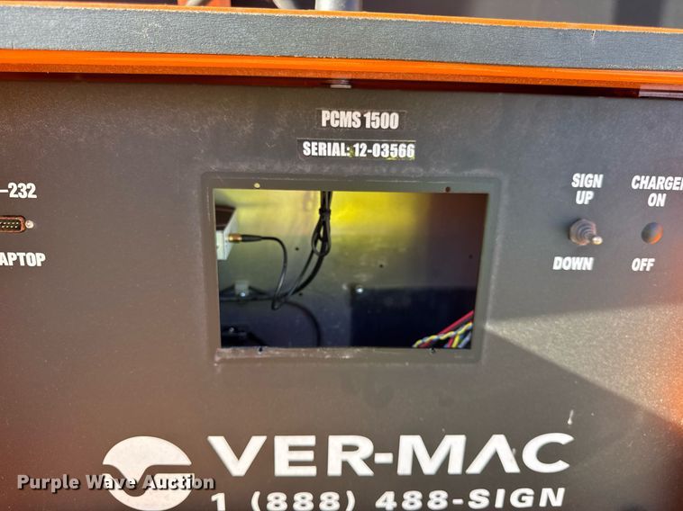 image for item EC4102 2012 Ver-Mac PCMS 1500 message board trailer