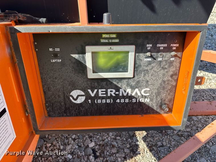 image for item EC4111 2012 Ver-Mac PCMS 1500 message board trailer