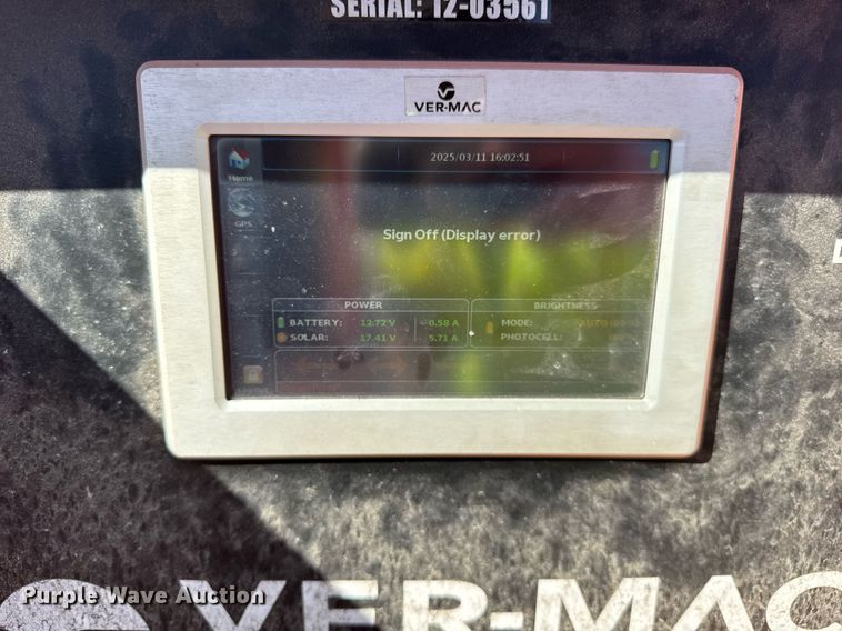 image for item EC4111 2012 Ver-Mac PCMS 1500 message board trailer