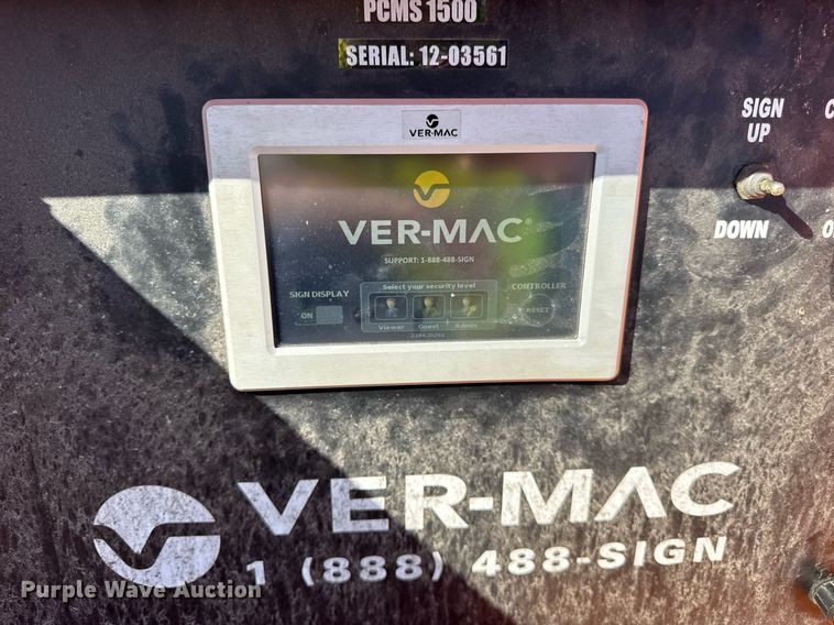 image for item EC4111 2012 Ver-Mac PCMS 1500 message board trailer