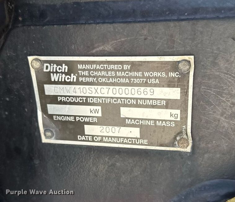 image for item ED4081 2007 Ditch witch 410SX cable plow