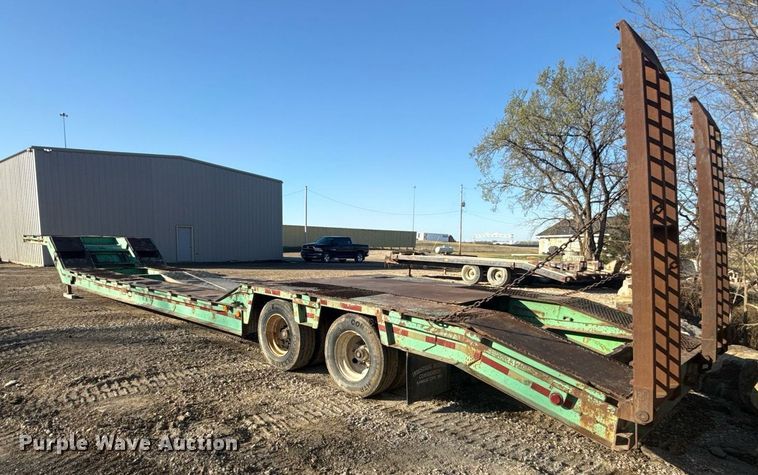 image for item ED4100 1987 Shop built drop deck equipment trailer