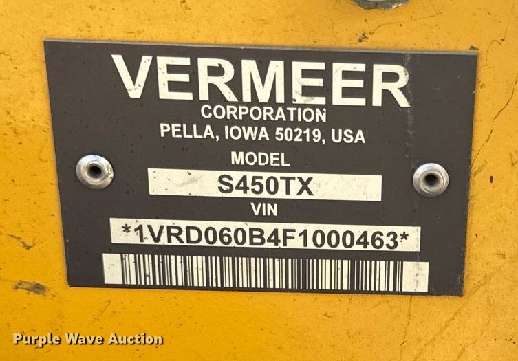 image for item ED4126 2015 Vermeer S450TX compact utility loader