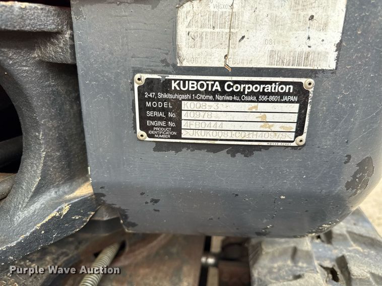 image for item ED4129 2015 Kubota KU08-3 mini excavator