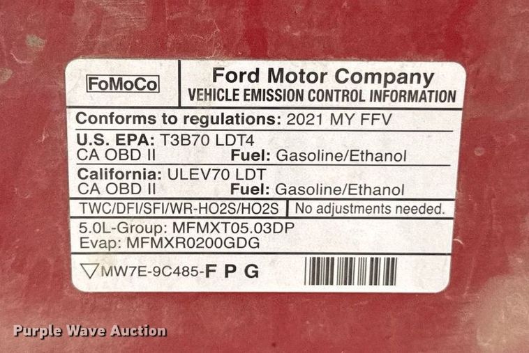 image for item ED4138 2021 Ford F150 SuperCrew pickup truck