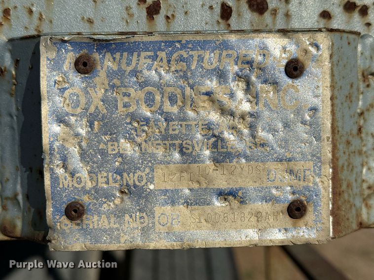 image for item ED5564 2006 Palmer Machine Works PDT-12-18.5-C0 end dump pup trailer