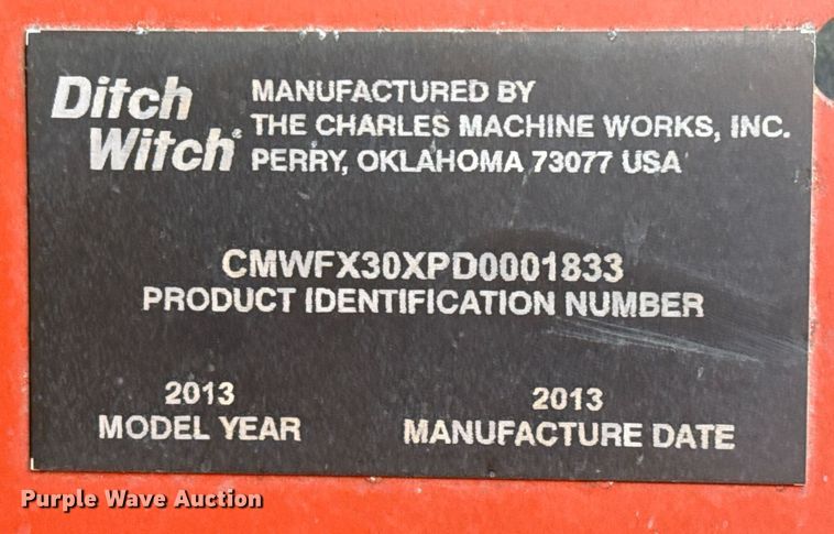 image for item ED5567 2013 Ditch Witch FX30 vacuum excavator