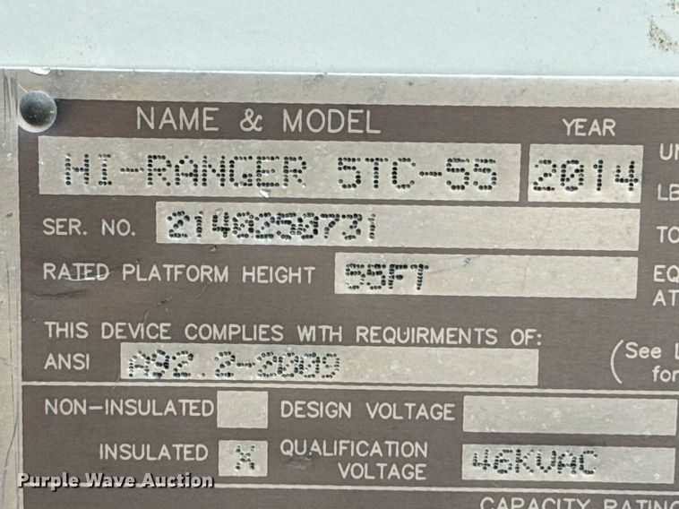 image for item ED5570 2014 Freightliner M2 bucket truck