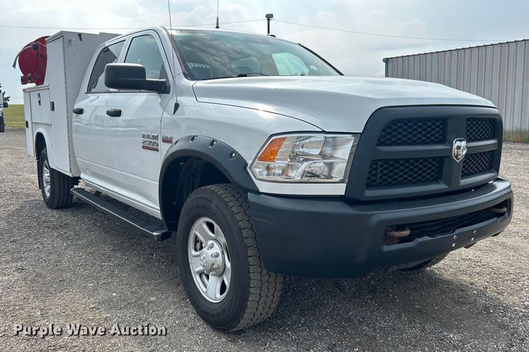 image for item EG0970 2014 Dodge Ram 2500 Crew Cab utility bed pickup truck