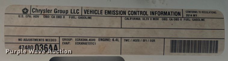 image for item EG0970 2014 Dodge Ram 2500 Crew Cab utility bed pickup truck