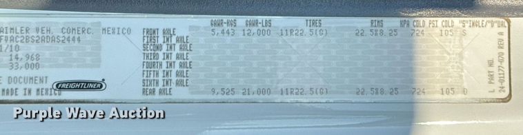 image for item EG2343 2010 Freightliner Business Class M2 utility / service truck