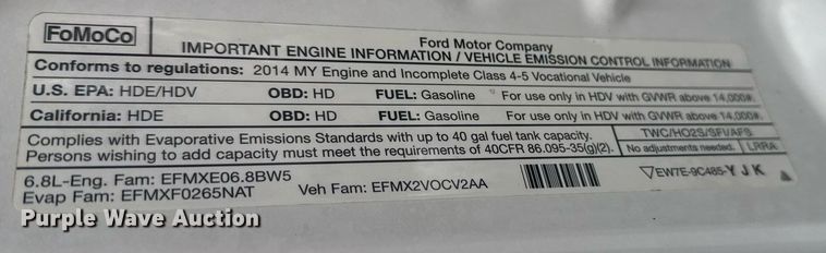 image for item EG2535 2014 Ford F550 Super Duty utility bed pickup truck