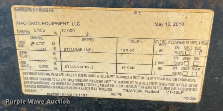 image for item EG2641 2010 Vermeer LP555DT vacuum excavator