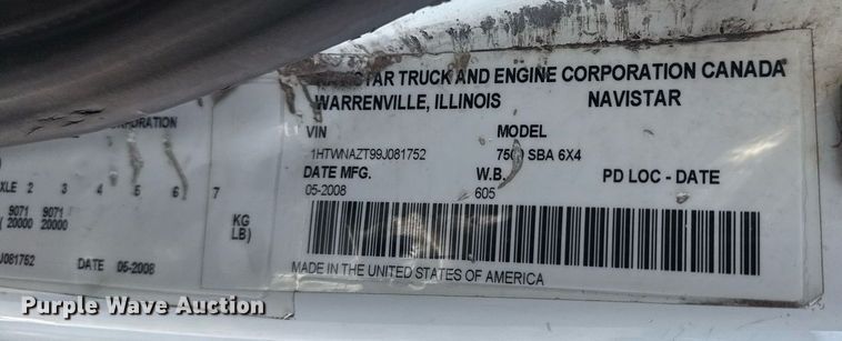 image for item EG2644 2009 International 7500 Crew Cab crane truck