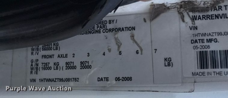 image for item EG2644 2009 International 7500 Crew Cab crane truck