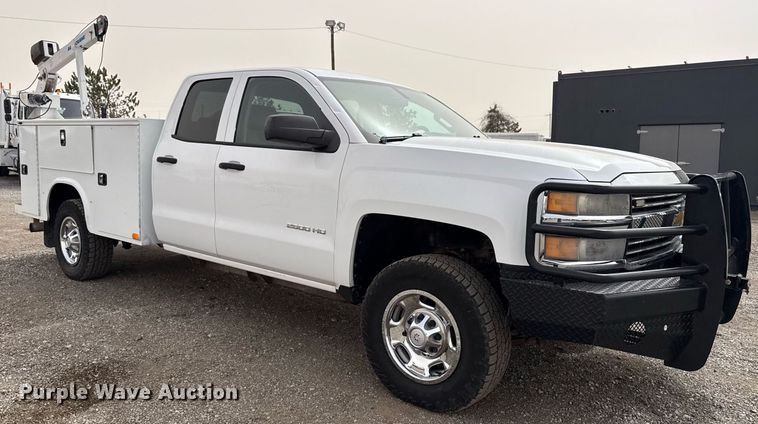 image for item EG2657 2016 Chevrolet Silverado 2500HD Double Cab utility bed pickup truck