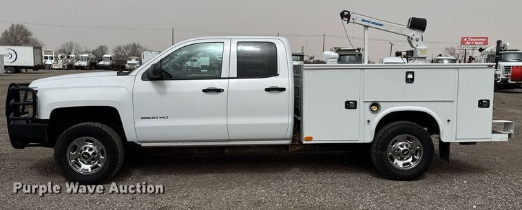 image for item EG2657 2016 Chevrolet Silverado 2500HD Double Cab utility bed pickup truck