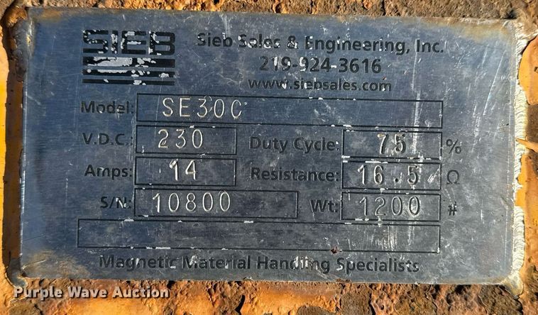 image for item EG2662 SIEB SE30C magnet