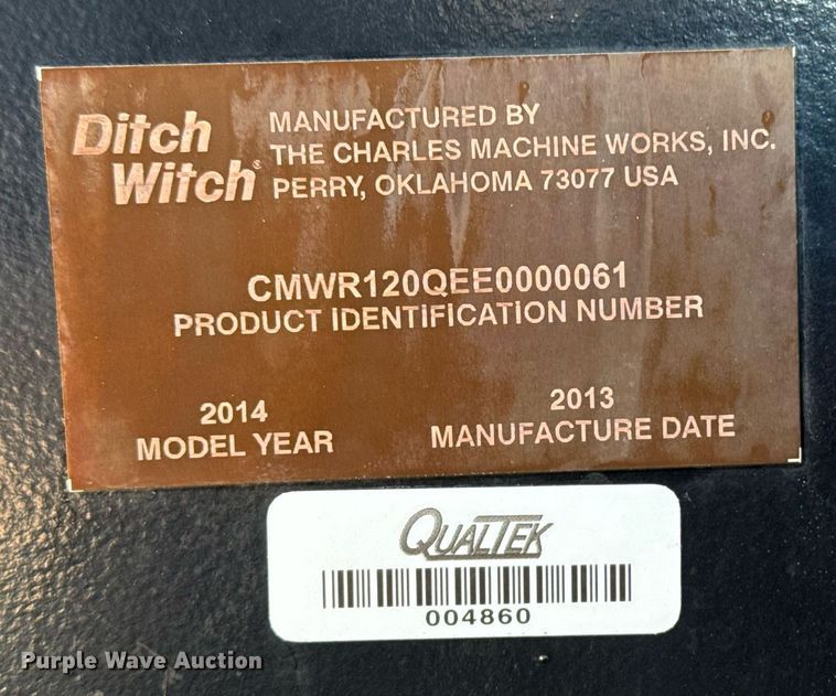 image for item EG5674 2014 Ditch Witch RT120 Quad trencher