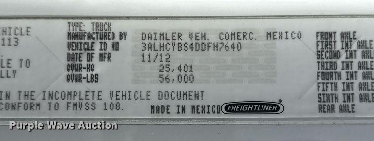 image for item EG5687 2013 Freightliner Business Class M2 bucket truck