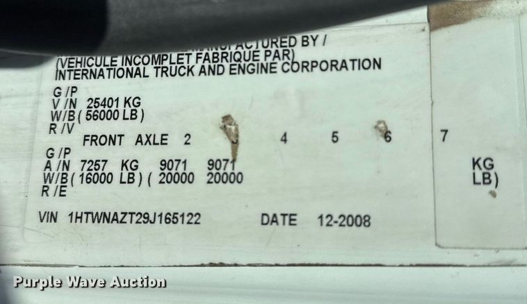 image for item EG5692 2009 International 7500 Crew Cab crane truck