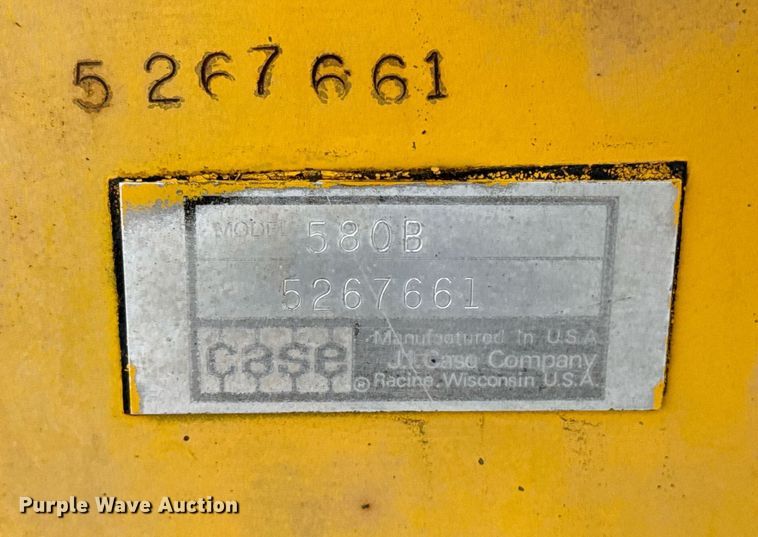 image for item EG5694 1973 Case 580B backhoe