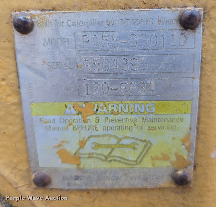 image for item EH8697 Paccar Winch PA55-D00110 winch