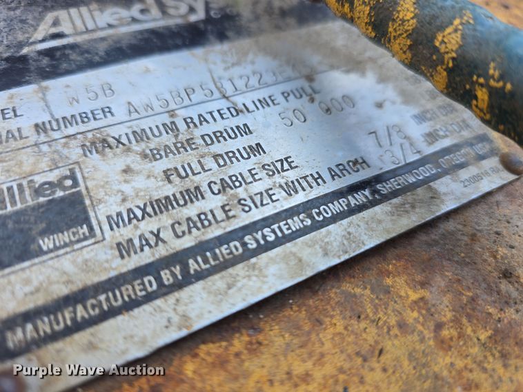 image for item EH8699 Allied Systems Company W5B winch