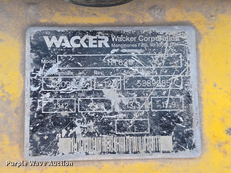 image for item EH8713 Wacker Neuson RT820 trench compactor