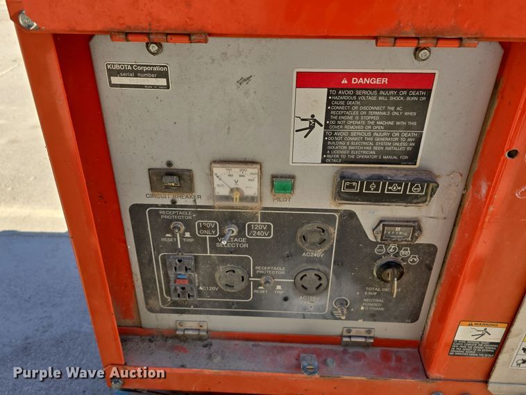 image for item EH8714 Kubota Lowboy II GL7000 generator