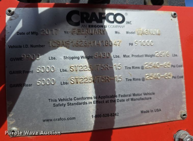 image for item EH8747 2017 Crafco Magnum pothole patcher