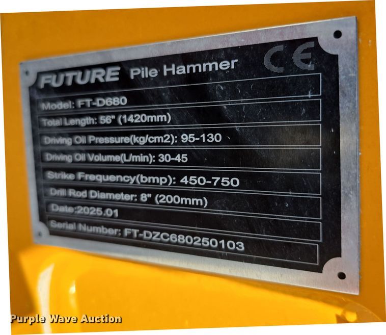 image for item EH8846 2025 Future FT-D680 skid steer post driver