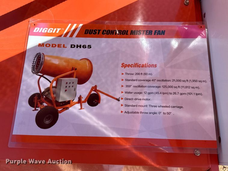 image for item EJ3536 Diggit DH65 dust control mister fan