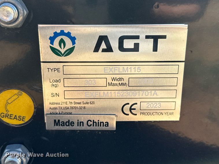 image for item EJ3543 2023 Agrotk EXFLM115 excavator flail mower