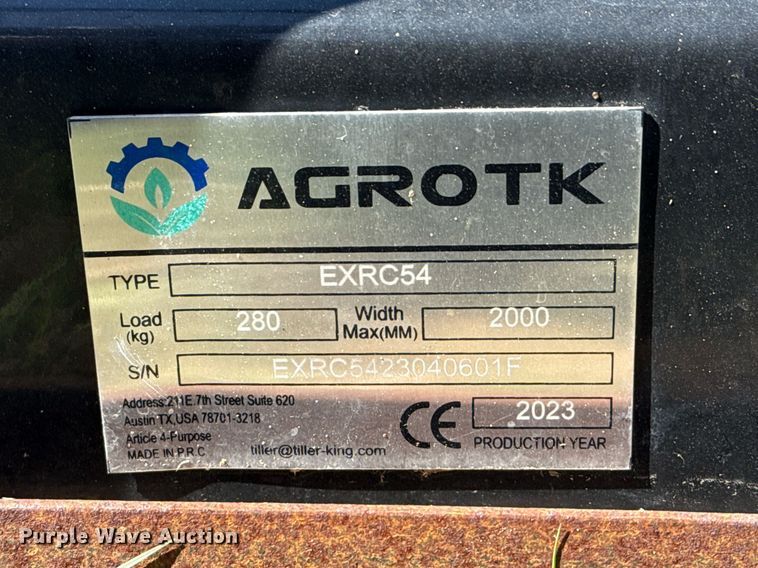 image for item EJ3544 2023 Agrotk EXRC54 excavator brush cutter