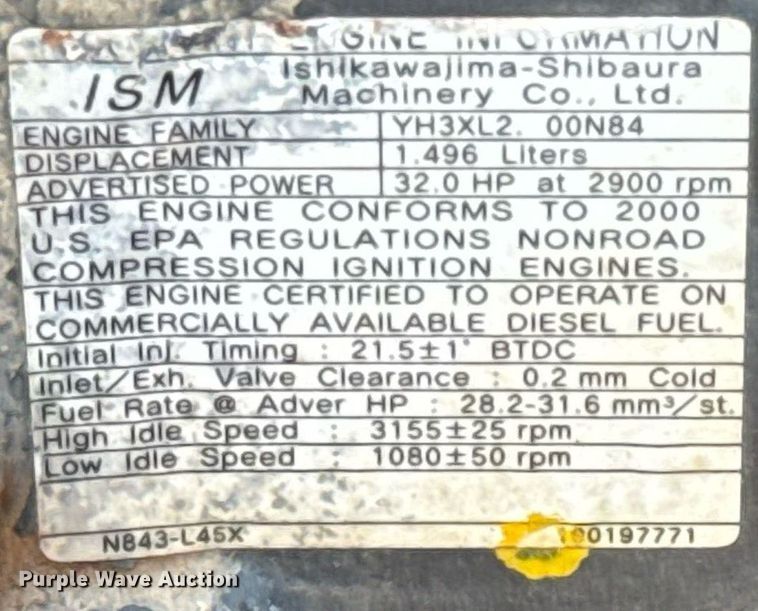 image for item EJ3561 2000 New Holland LS140 skid steer loader