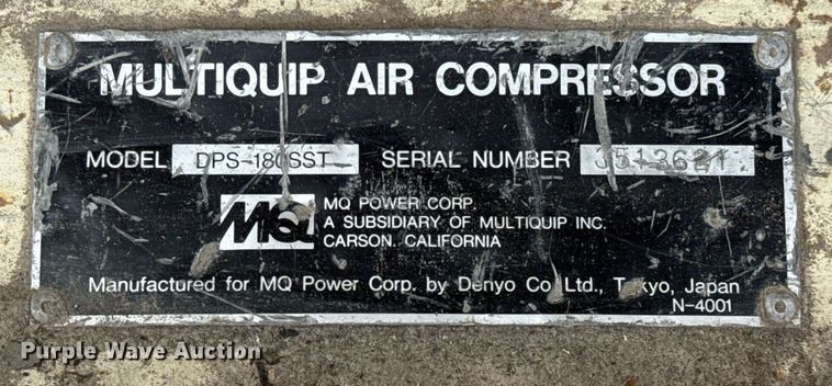 image for item EJ3581 Multiquip DPS-180SST air compressor