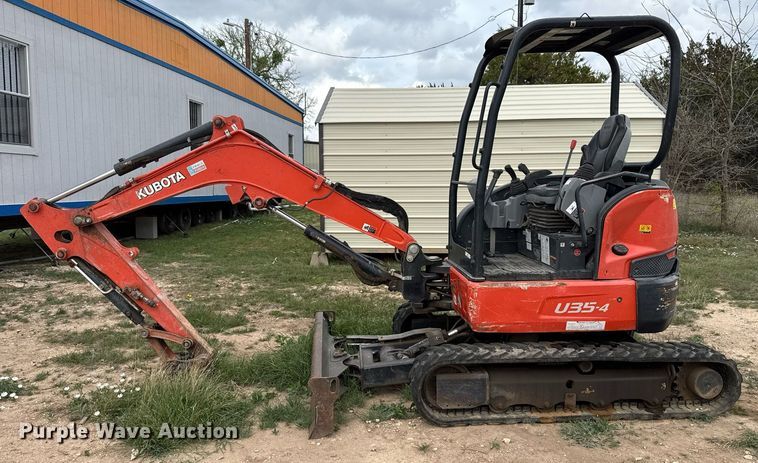 image for item EJ3587 2021 Kubota U35-4 mini excavator