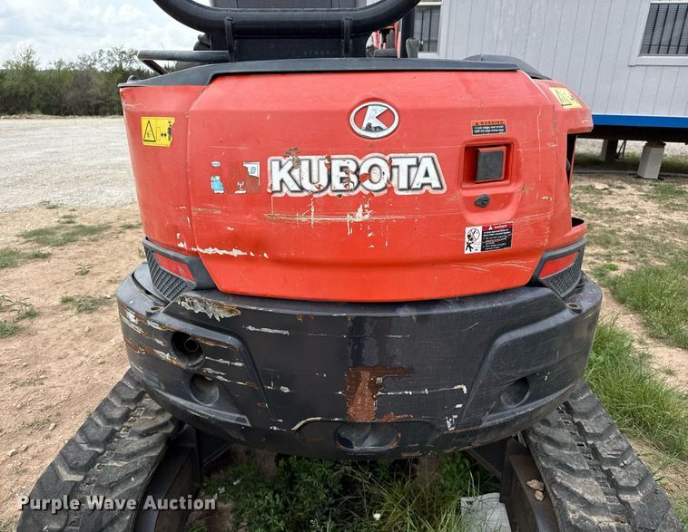 image for item EJ3587 2021 Kubota U35-4 mini excavator