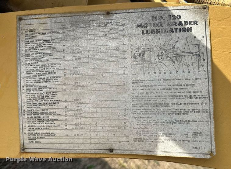 image for item EJ8427 Caterpillar 120 rigid frame motor grader