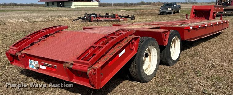 image for item EJ8432 1989 Shop built lowboy equipment trailer