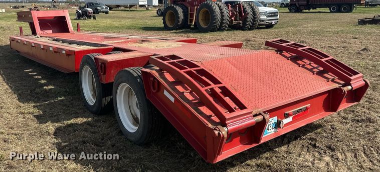 image for item EJ8432 1989 Shop built lowboy equipment trailer