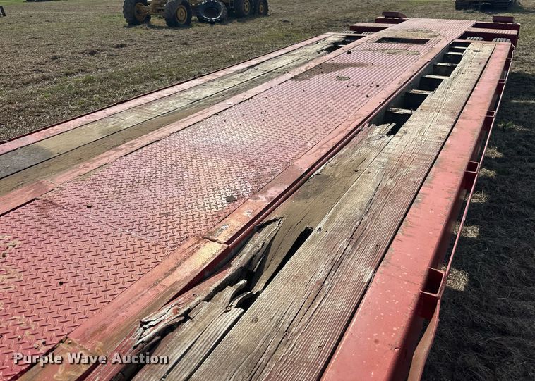 image for item EJ8432 1989 Shop built lowboy equipment trailer