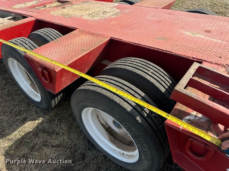 image for item EJ8432 1989 Shop built lowboy equipment trailer