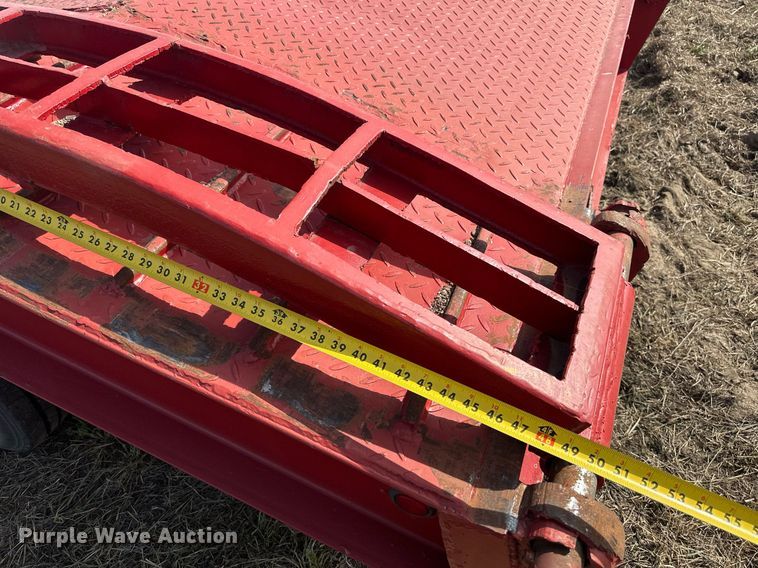 image for item EJ8432 1989 Shop built lowboy equipment trailer