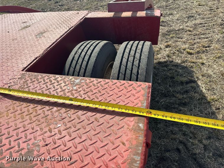 image for item EJ8432 1989 Shop built lowboy equipment trailer