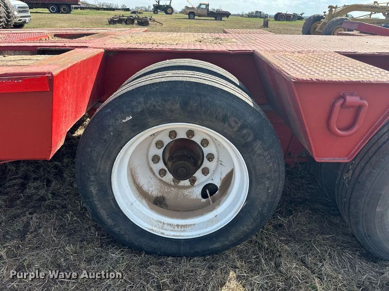 image for item EJ8432 1989 Shop built lowboy equipment trailer