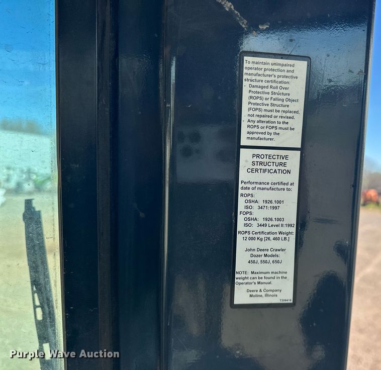 image for item EK0555 2006 John Deere 550J LGP dozer