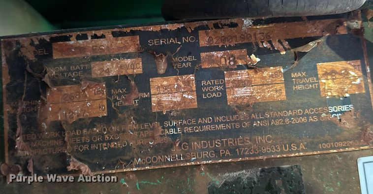 image for item EK0562 2008 JLG 1930ES scissor lift